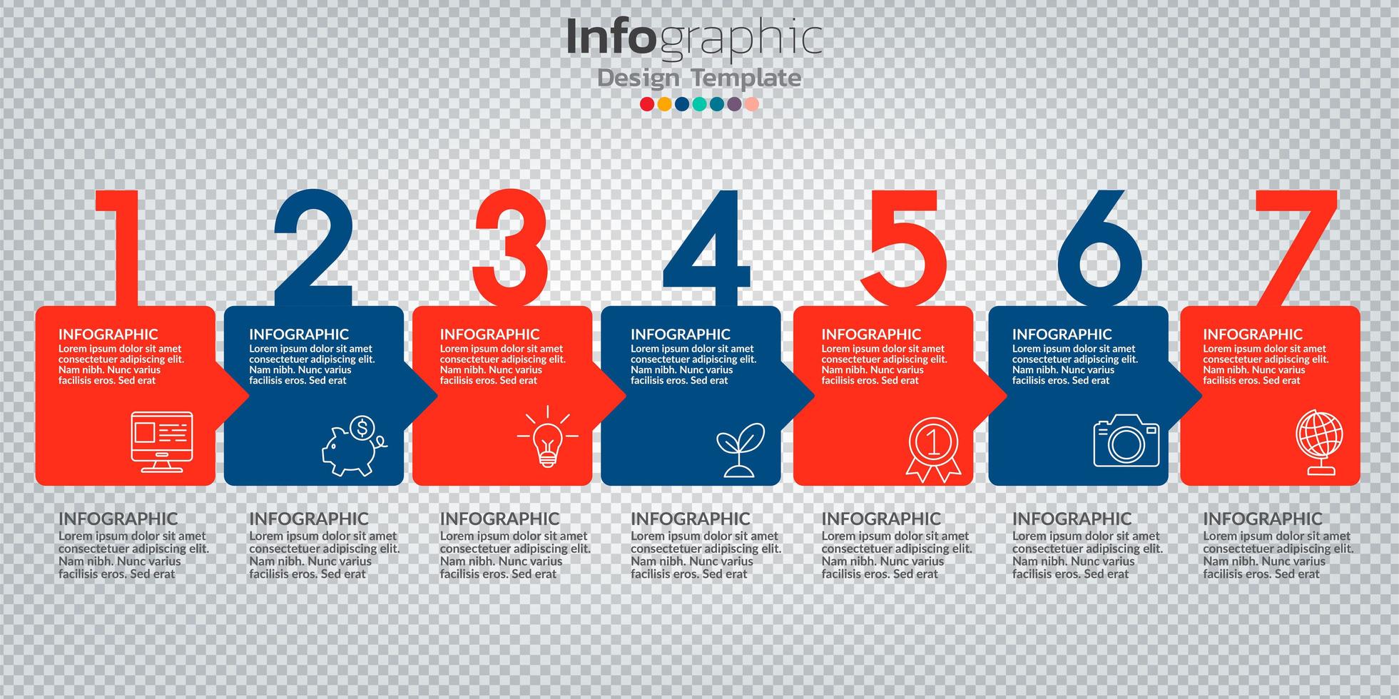 Infographic in business concept with 8 options, steps or processes. vector