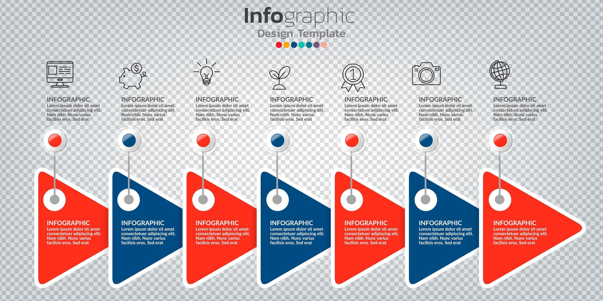 Infographic in business concept with 8 options, steps or processes. vector