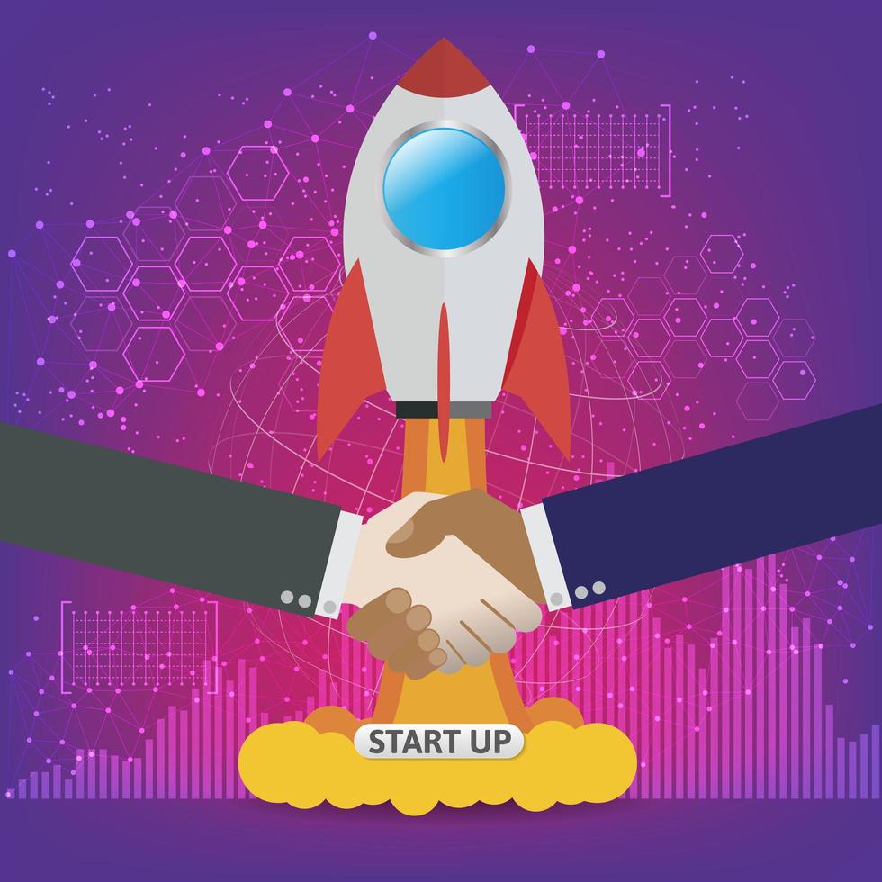 Business Start Up Concept for web page, banner, presentation, social media. vector