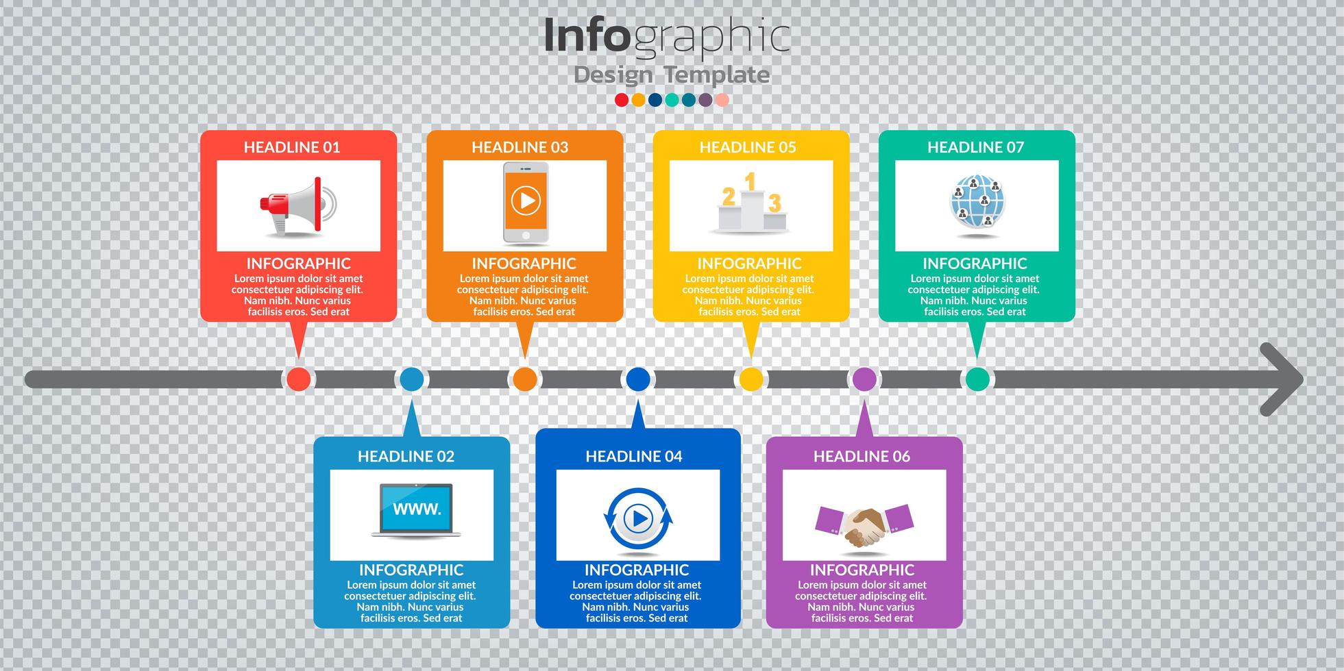 infografía en concepto de negocio con 8 opciones, pasos o procesos. vector