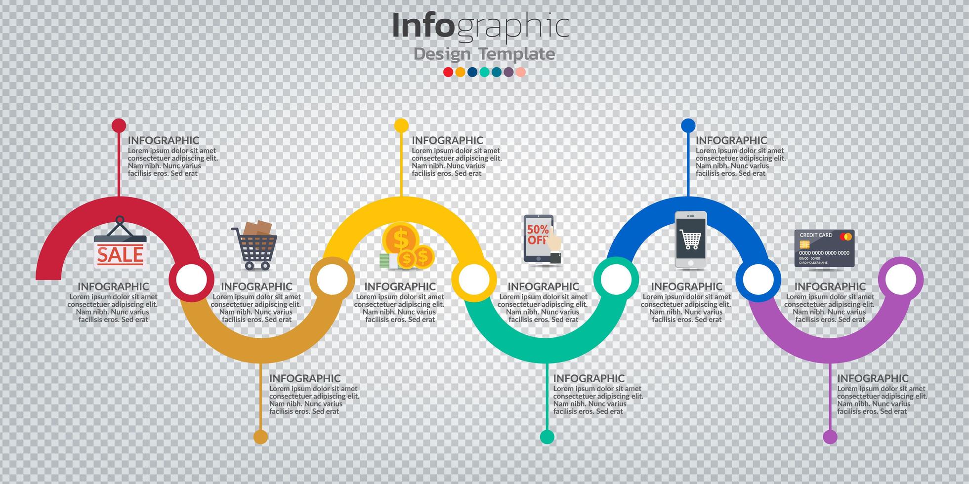 Infographic in business concept with 8 options, steps or processes. vector