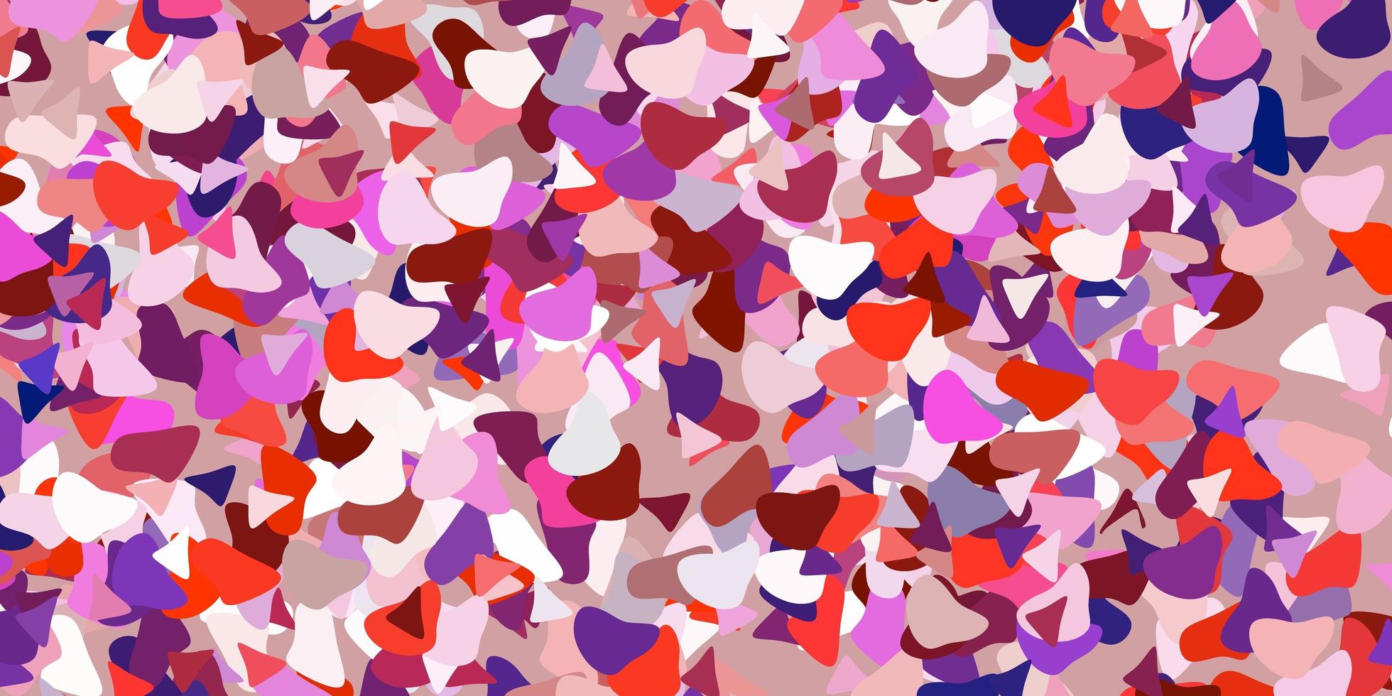 Light pink, red vector pattern with abstract shapes.