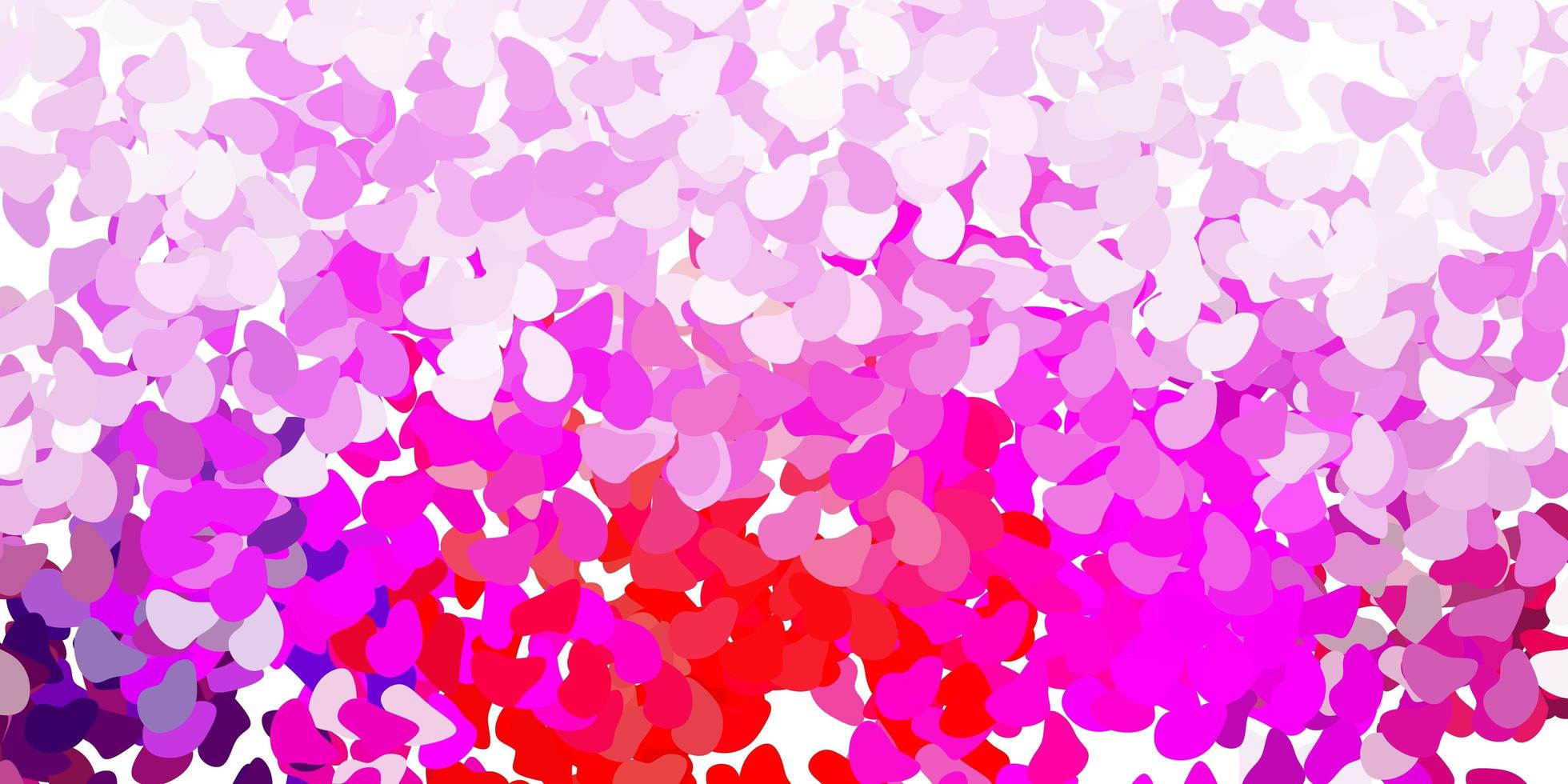 Light purple, pink vector backdrop with chaotic shapes.