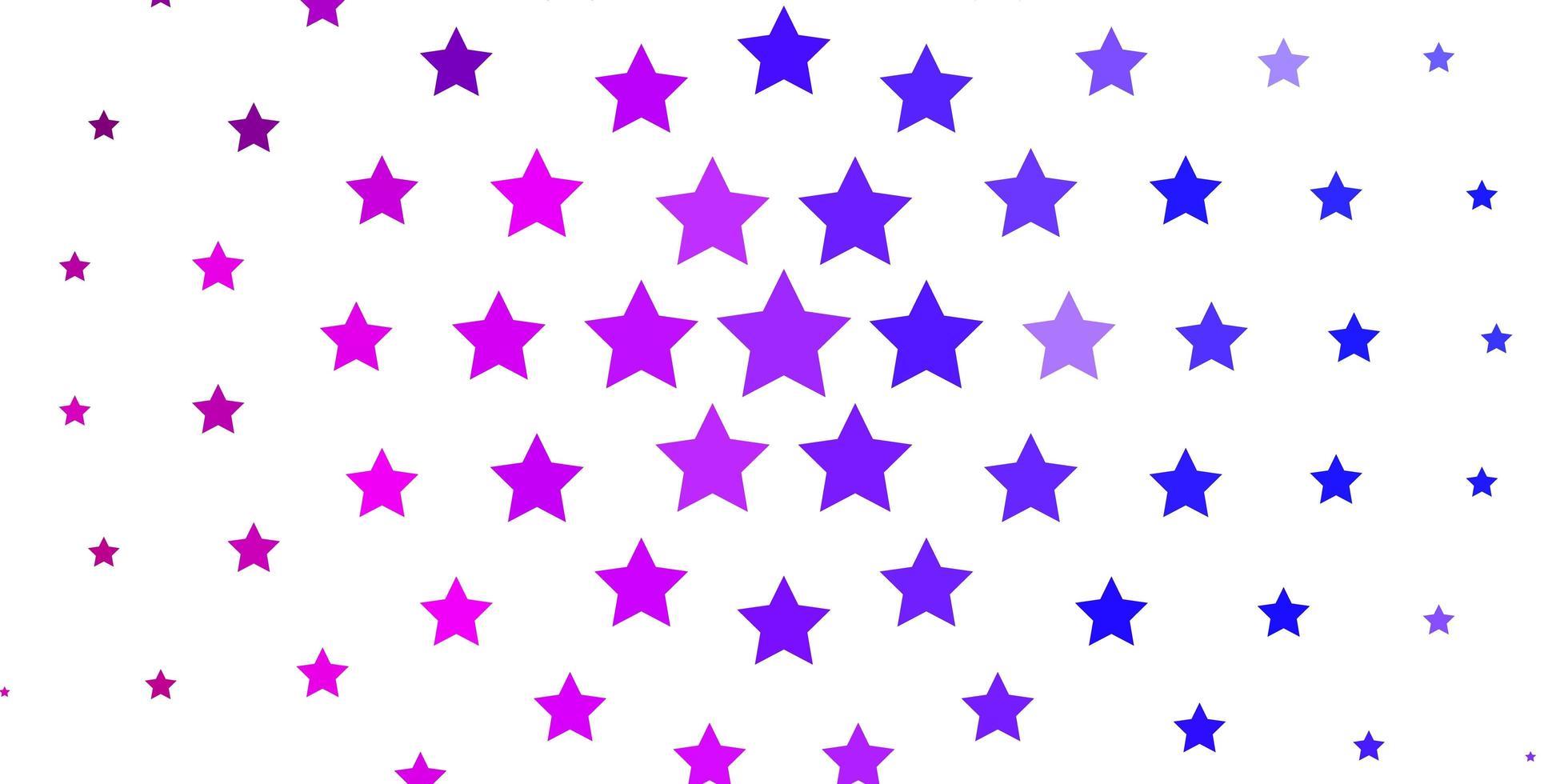 Light Purple, Pink vector background with small and big stars.