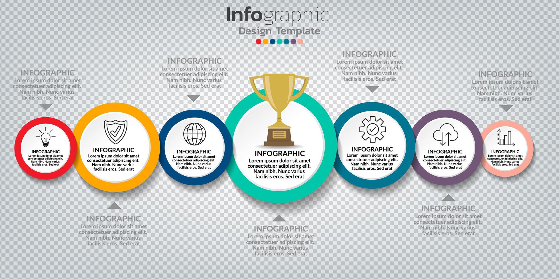 Infographic in business concept with 8 options, steps or processes. vector