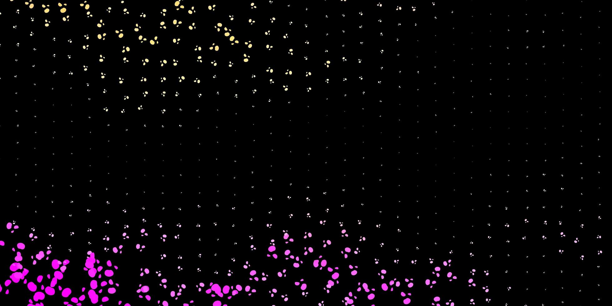 Dark pink, yellow vector background with random forms.