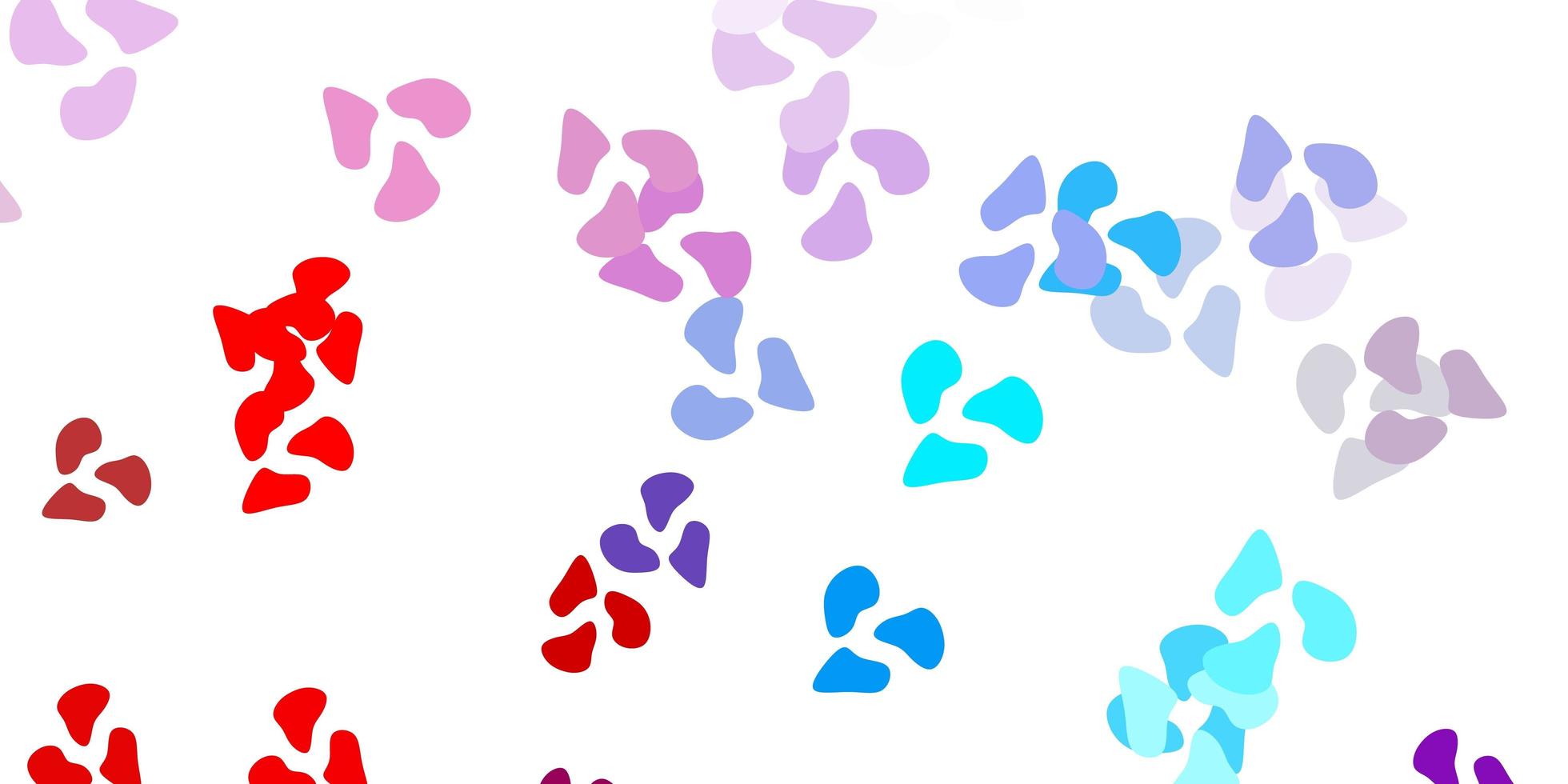 Light blue, red vector backdrop with chaotic shapes.