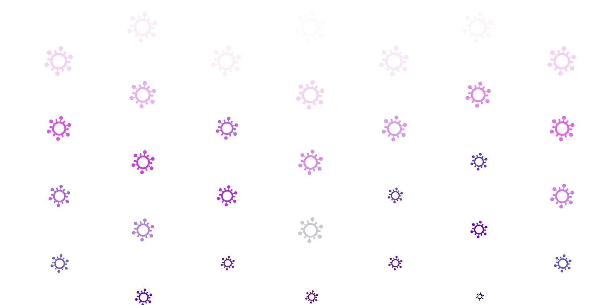 Light Purple vector template with flu signs.