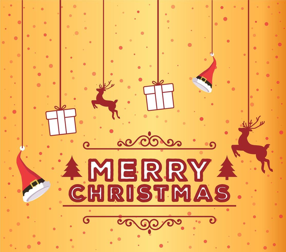 Merry Christmas Design Background vector