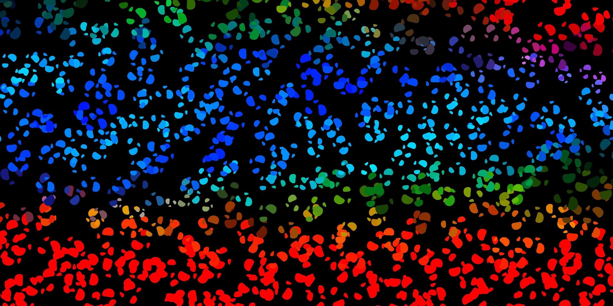Telón de fondo de vector multicolor oscuro con formas caóticas.
