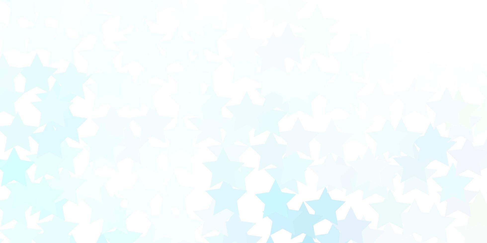 Light BLUE vector background with small and big stars.