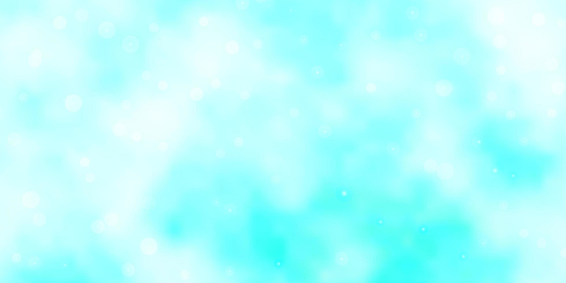 Light BLUE vector background with small and big stars.