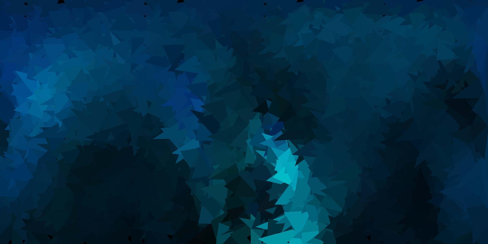 Dark blue, green vector polygonal backdrop.