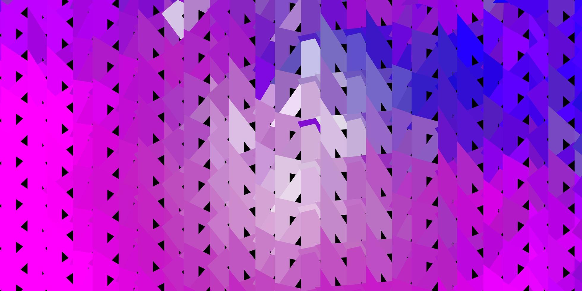 Plantilla de triángulo abstracto de vector púrpura claro, rosa.