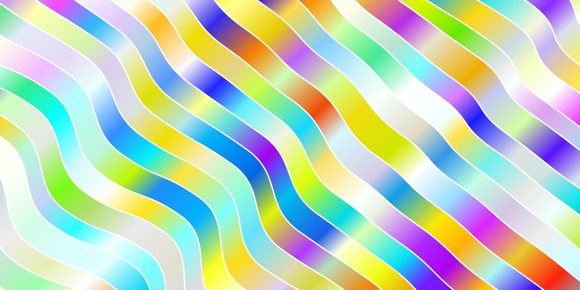 patrón de vector multicolor claro con líneas torcidas.