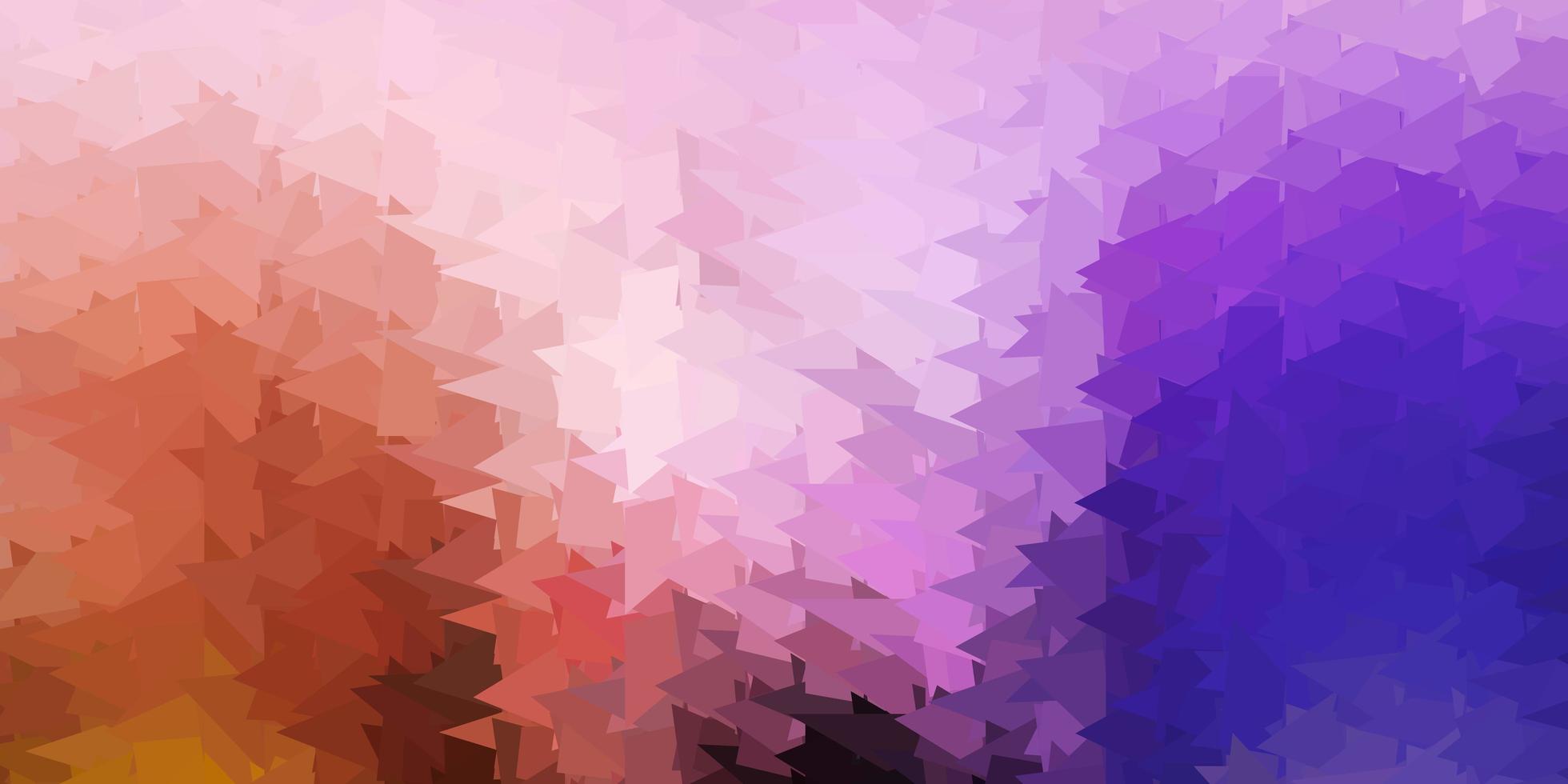 Dark pink, yellow vector abstract triangle background.