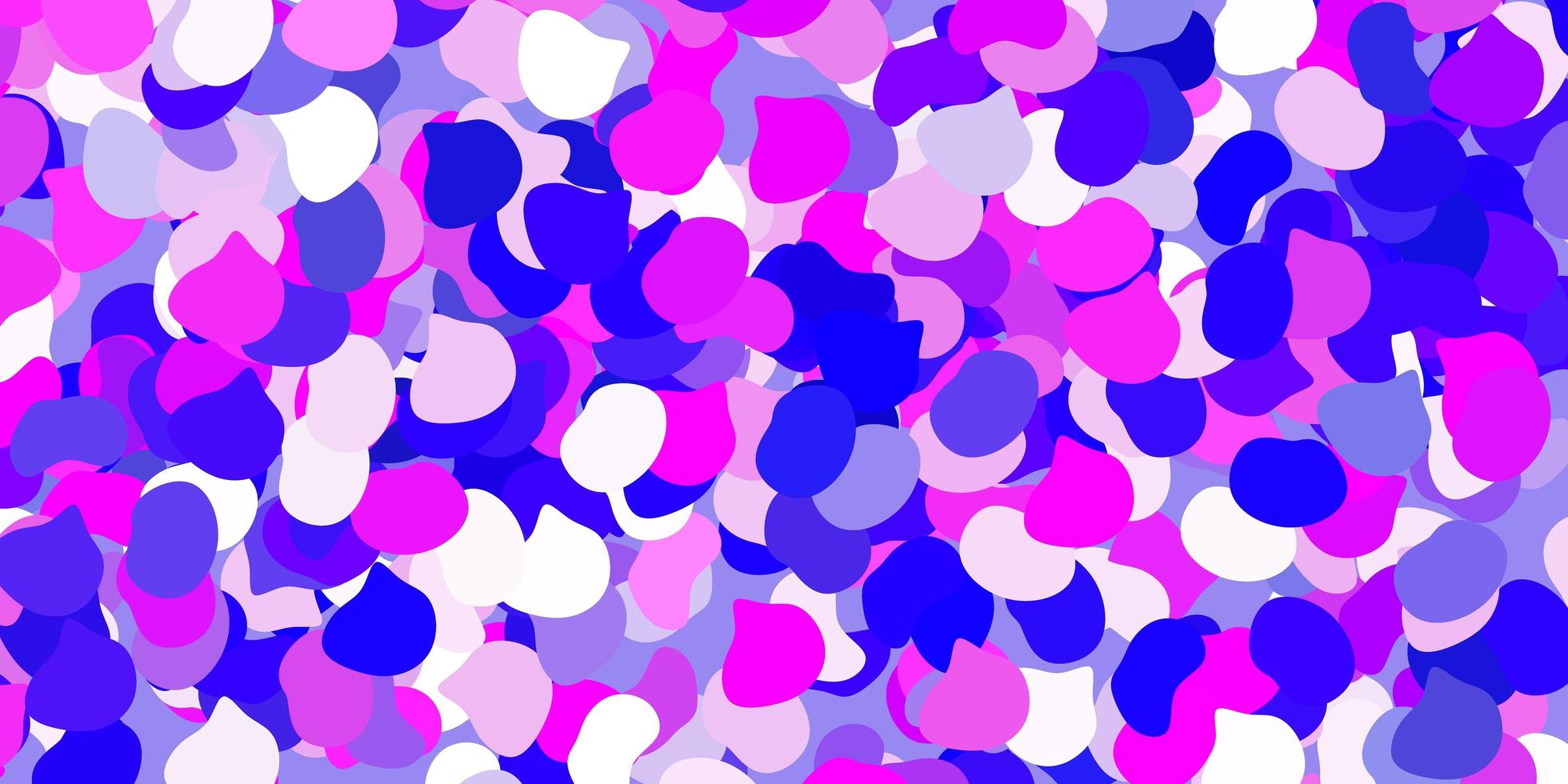 Light purple, pink vector backdrop with chaotic shapes.