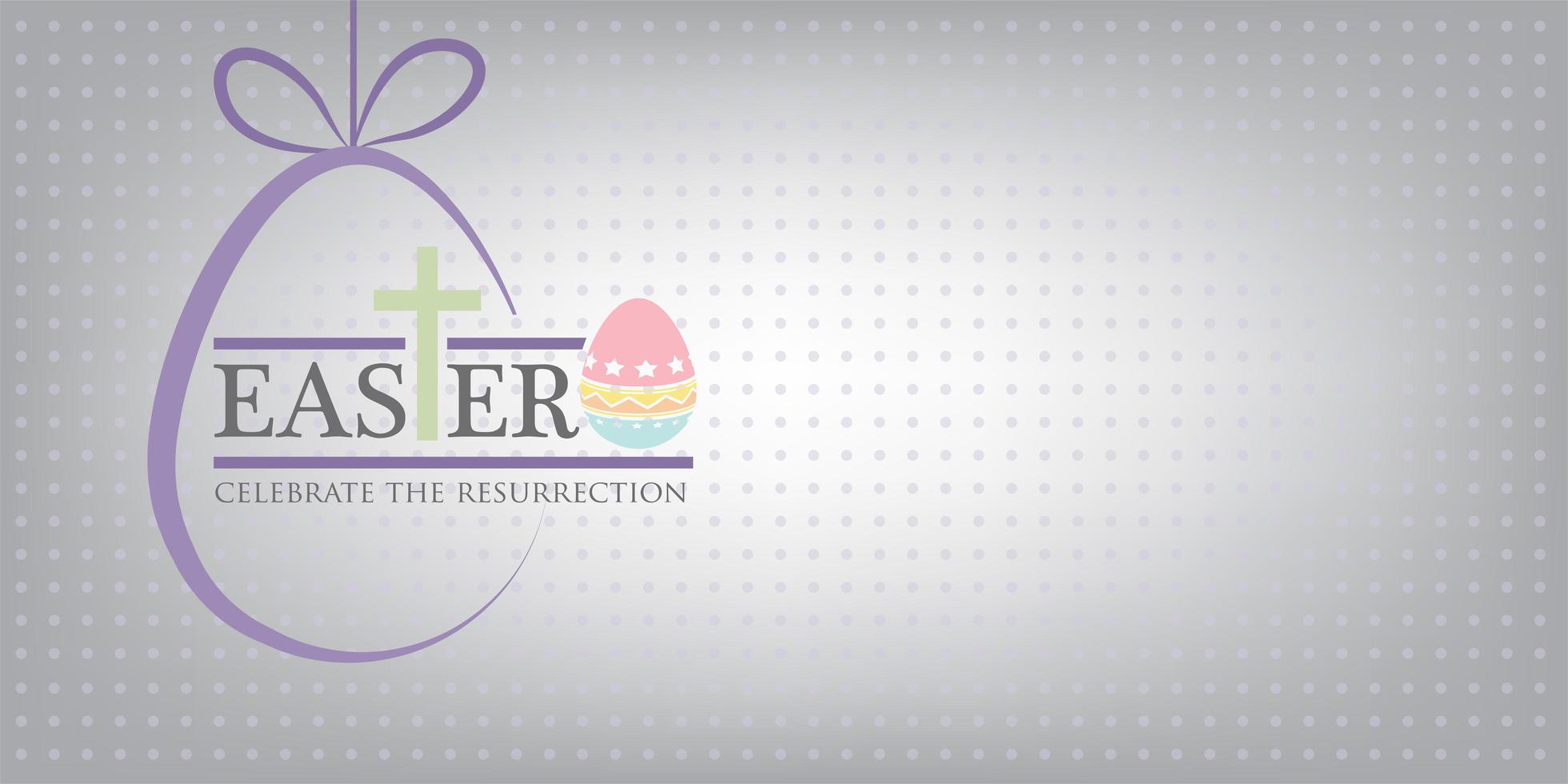 Happy Easter greeting card with space for text vector