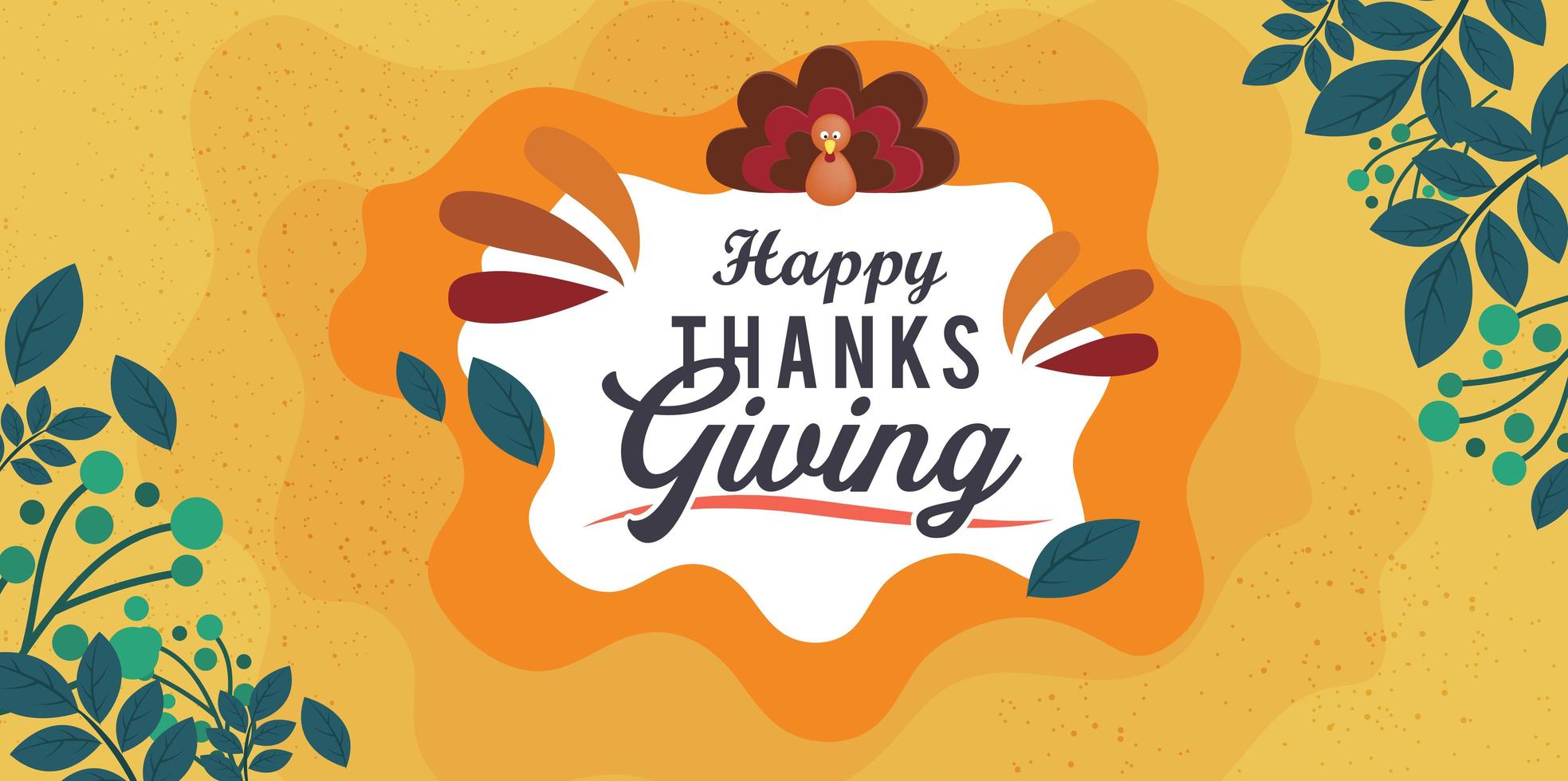 Hand drawn Thanksgiving typography poster with christian cross. vector