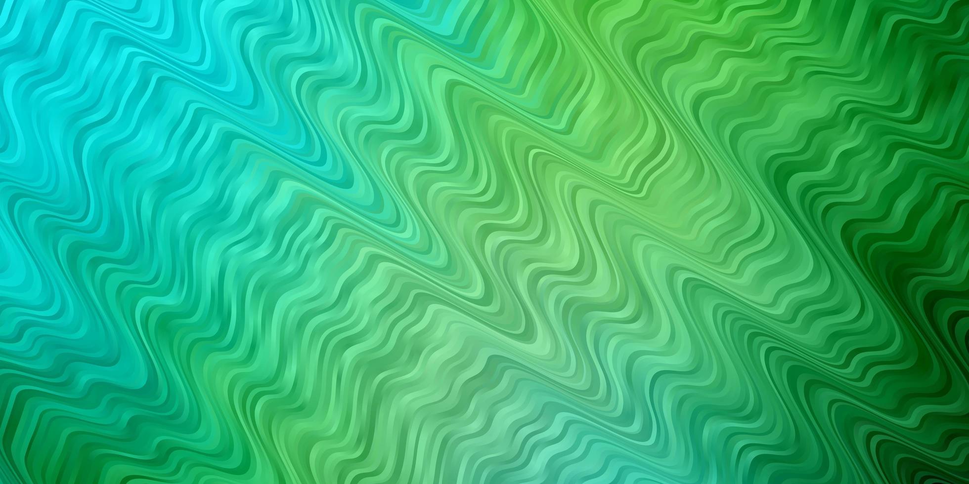 textura de vector azul claro, verde con curvas.