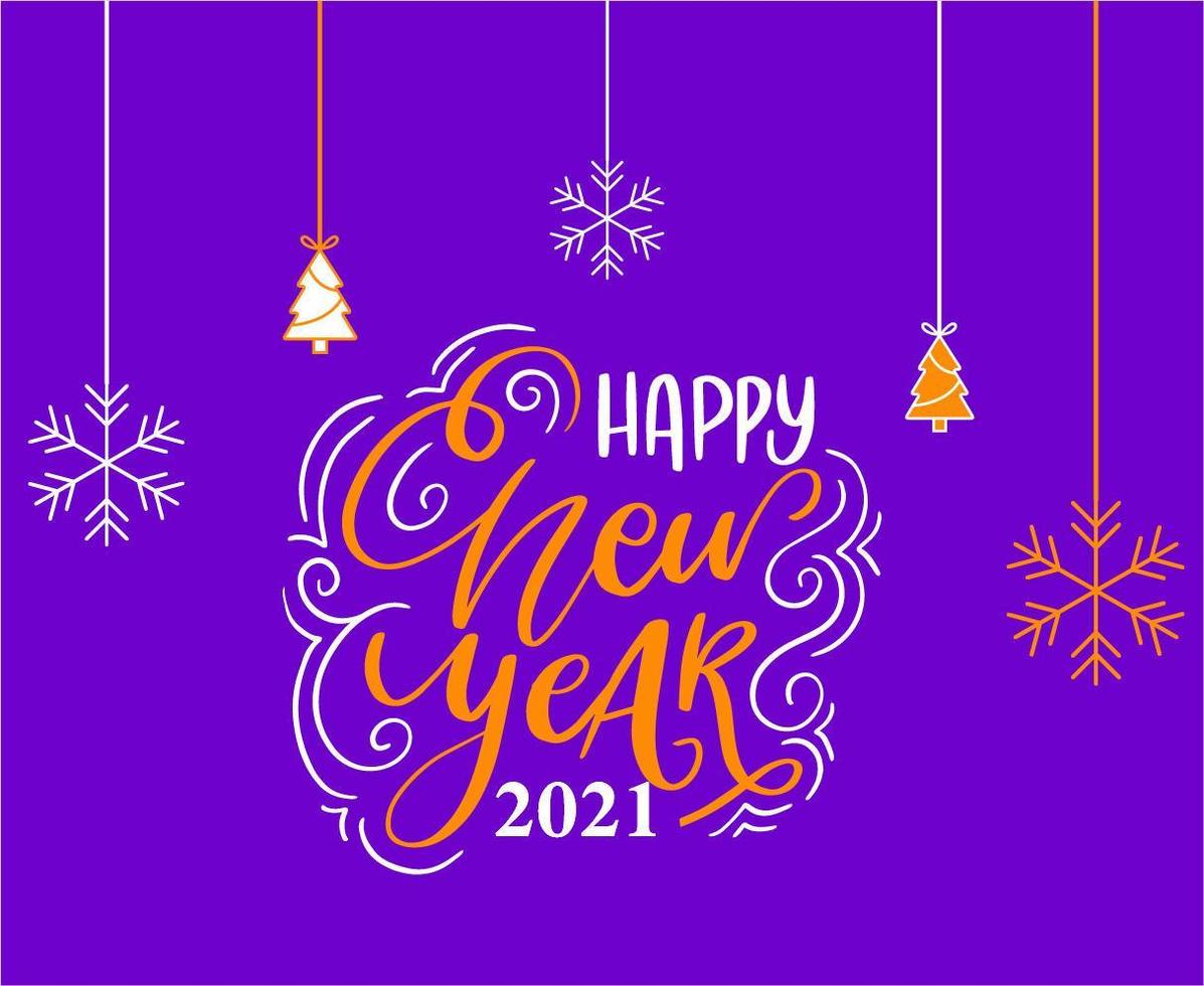 2021 happy new year vector