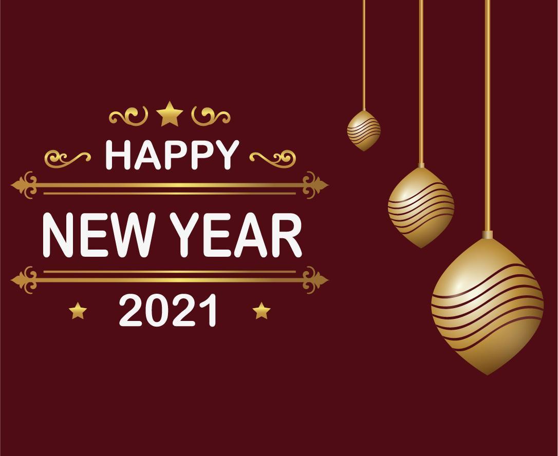 happy new year 2021 vector