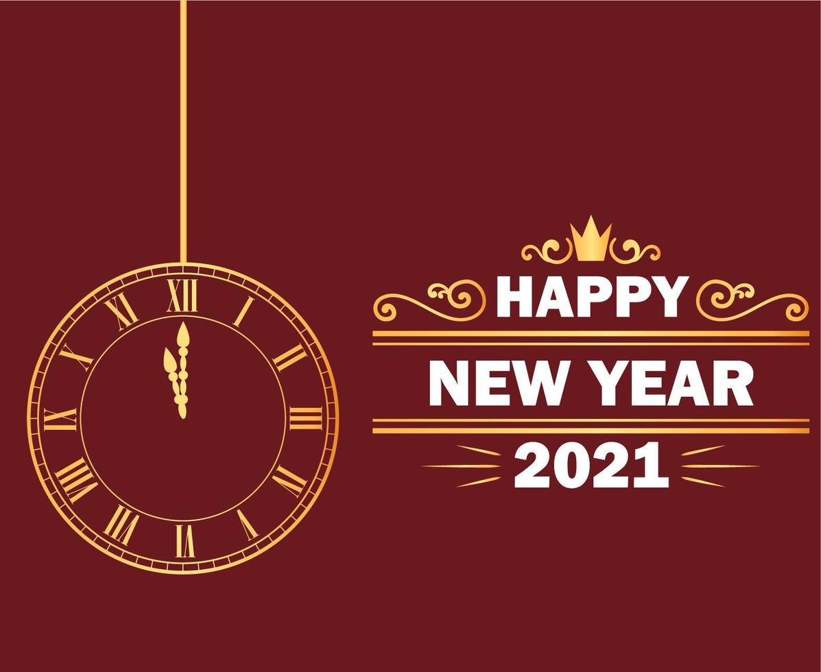 2021 happy new year vector