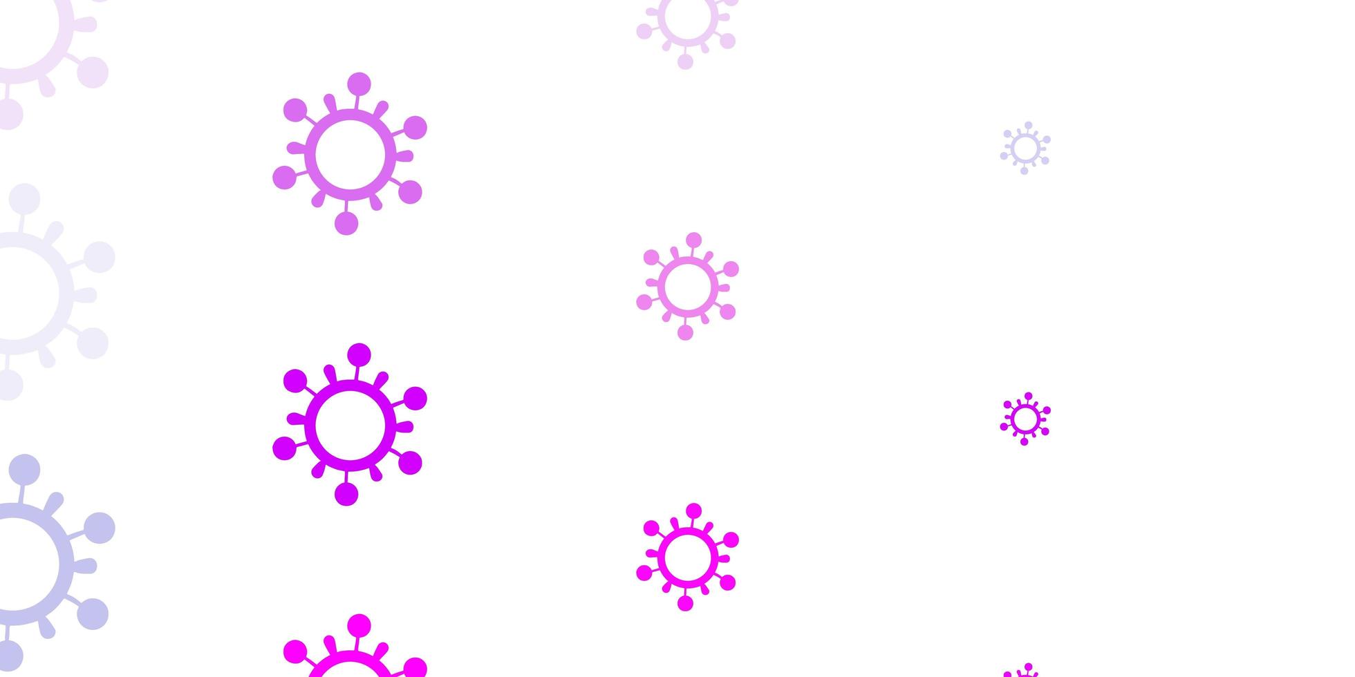 Light Purple, Pink vector template with flu signs.