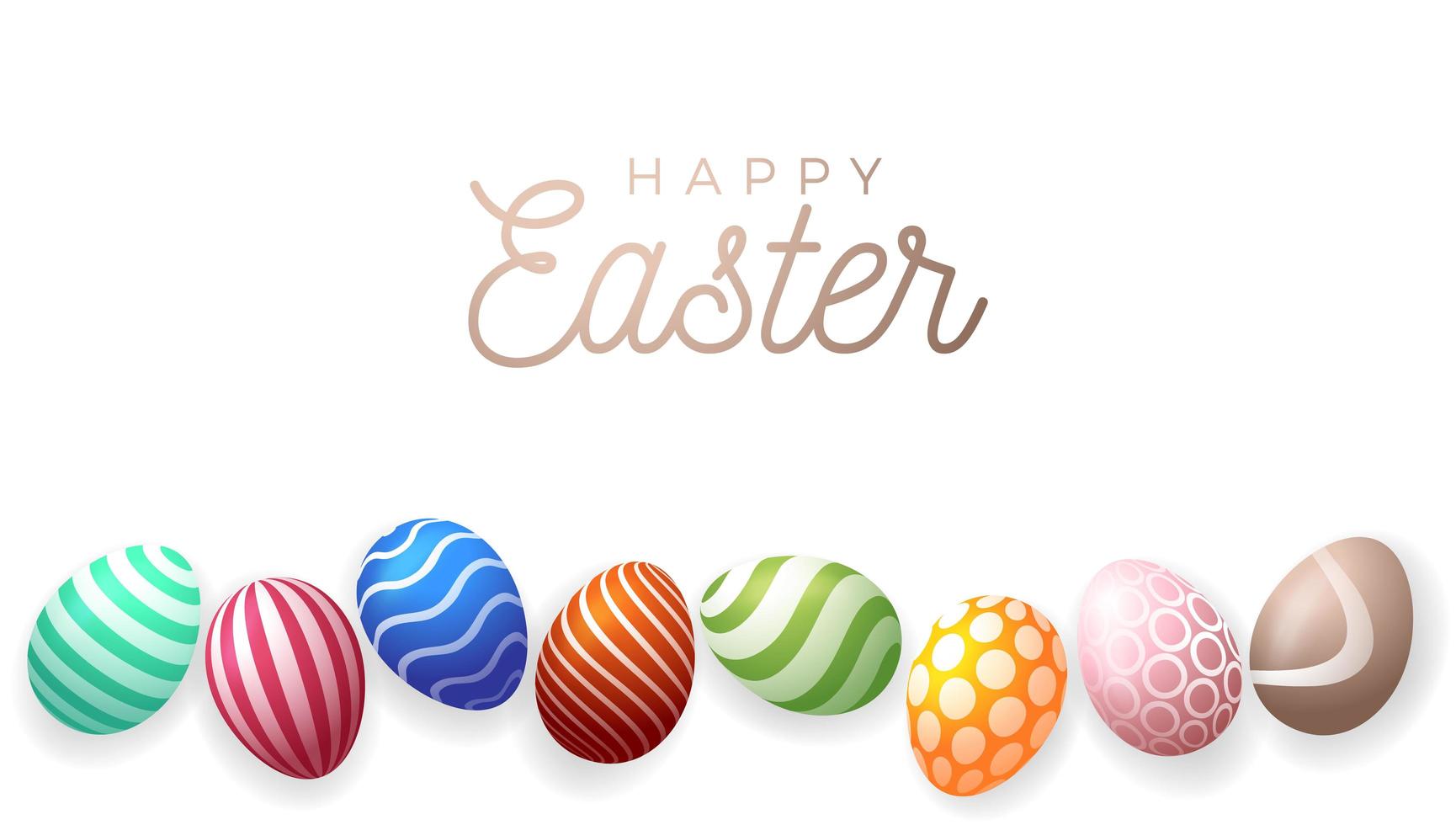 Happy easter greeting card vector