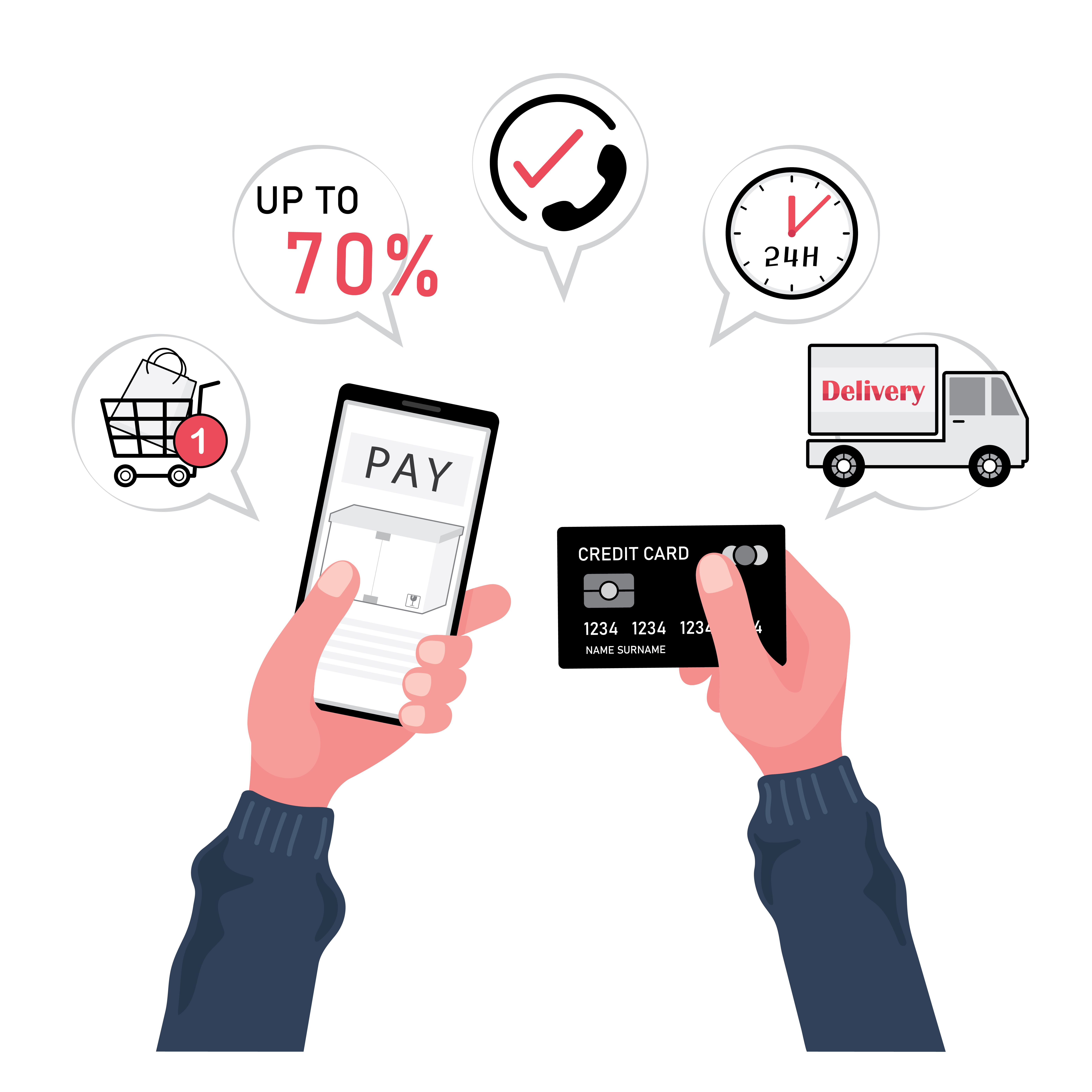 pix Hand Holding Credit Card Cartoon vecteezy