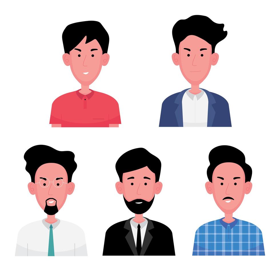 A cartoon character set of business man vector