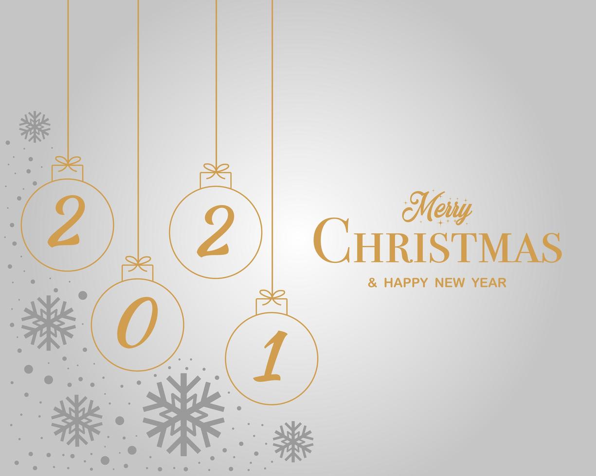 Merry christmas and happy new year background vector