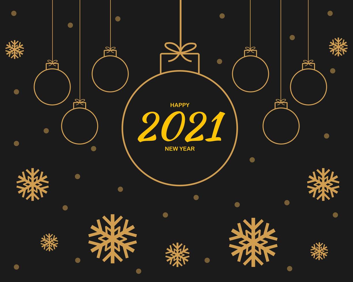 Happy New Year 2021 Background Vector