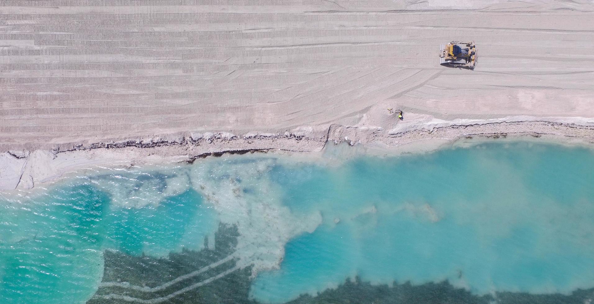 Bird's eye view of a beach during daytime photo