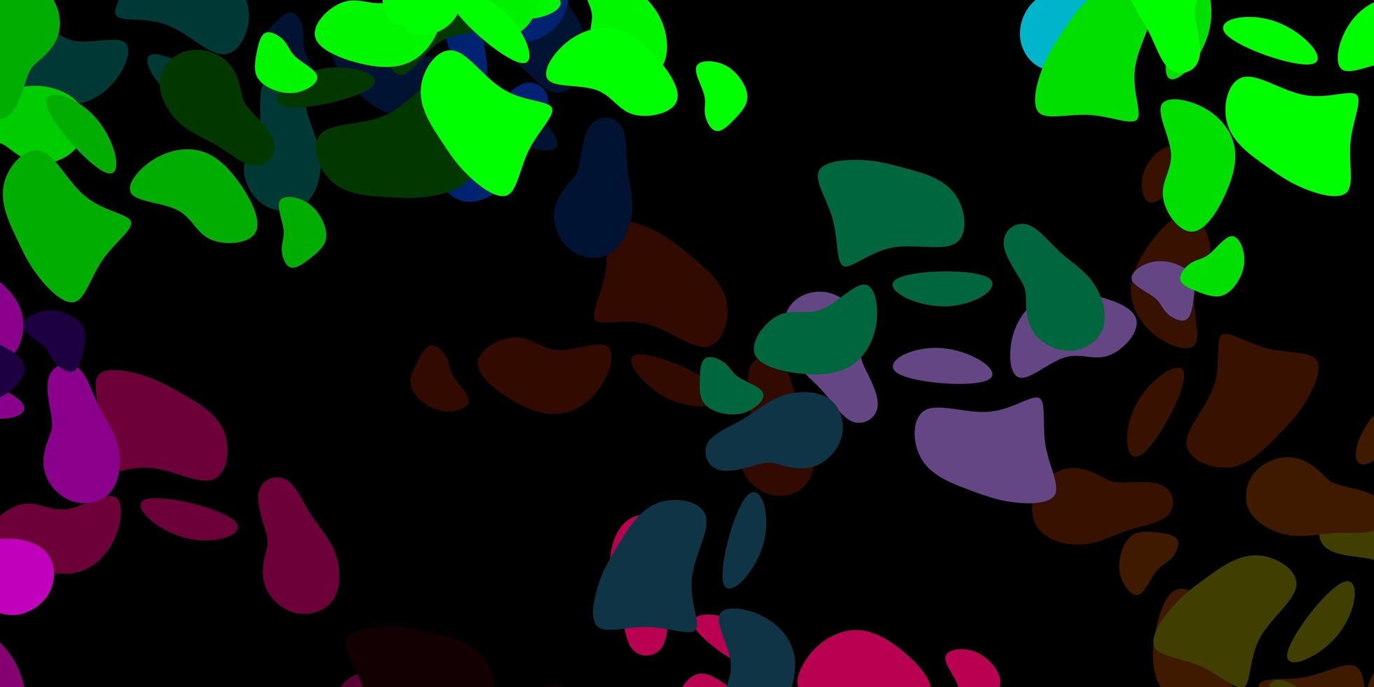 Dark multicolor vector pattern with abstract shapes.