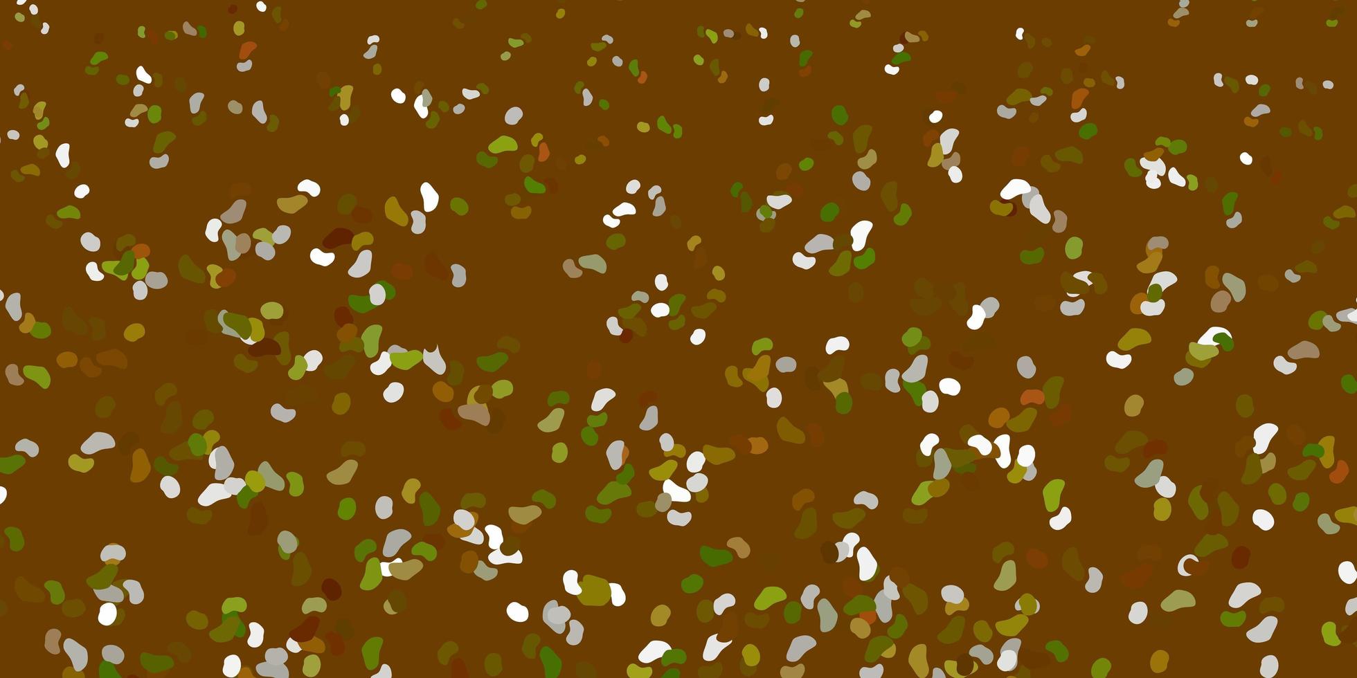Light green, yellow vector texture with memphis shapes.