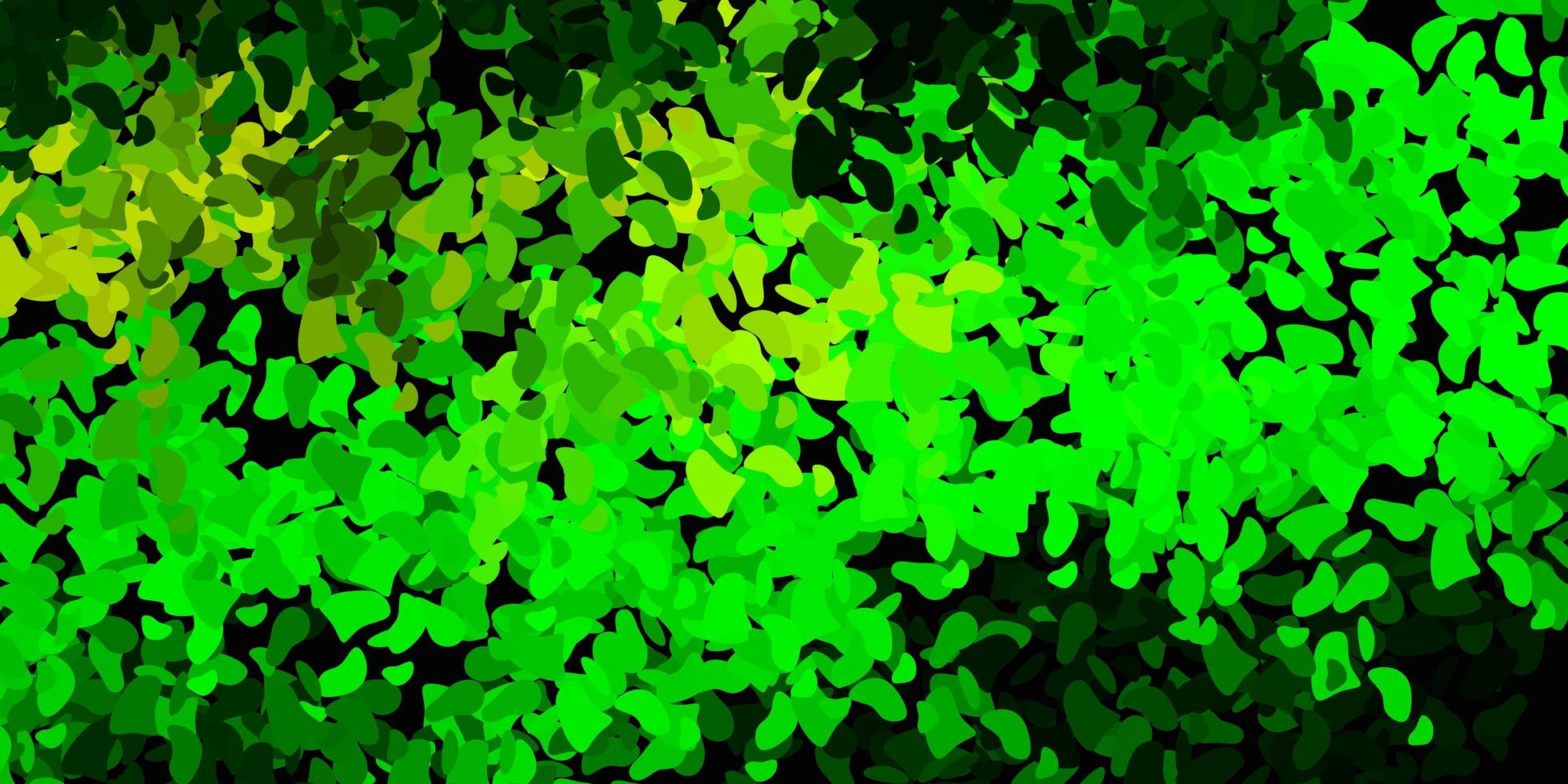 Light green, yellow vector texture with memphis shapes.