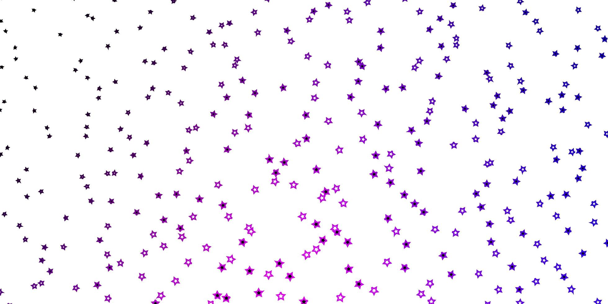 Dark Pink, Blue vector layout with bright stars.