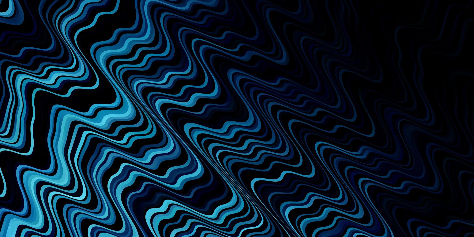 Telón de fondo de vector azul oscuro con curvas.