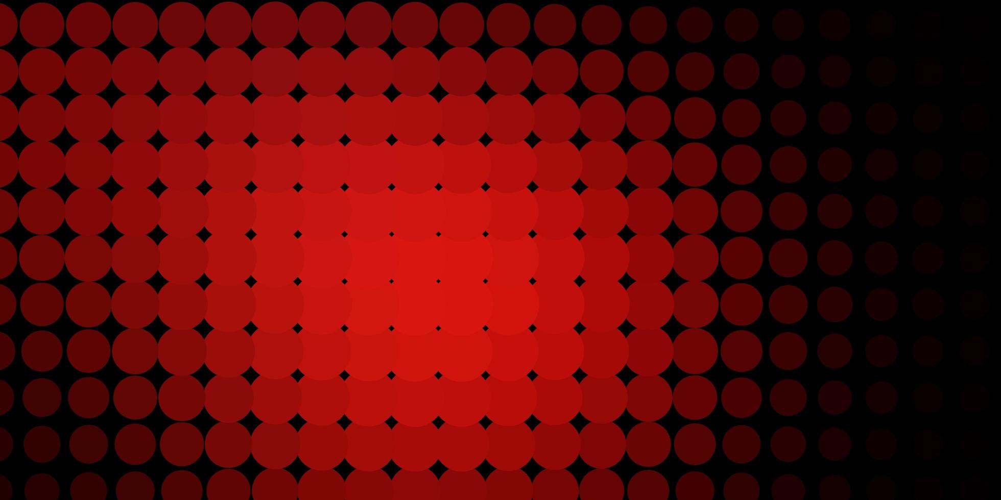 Fondo de vector rojo oscuro con círculos.
