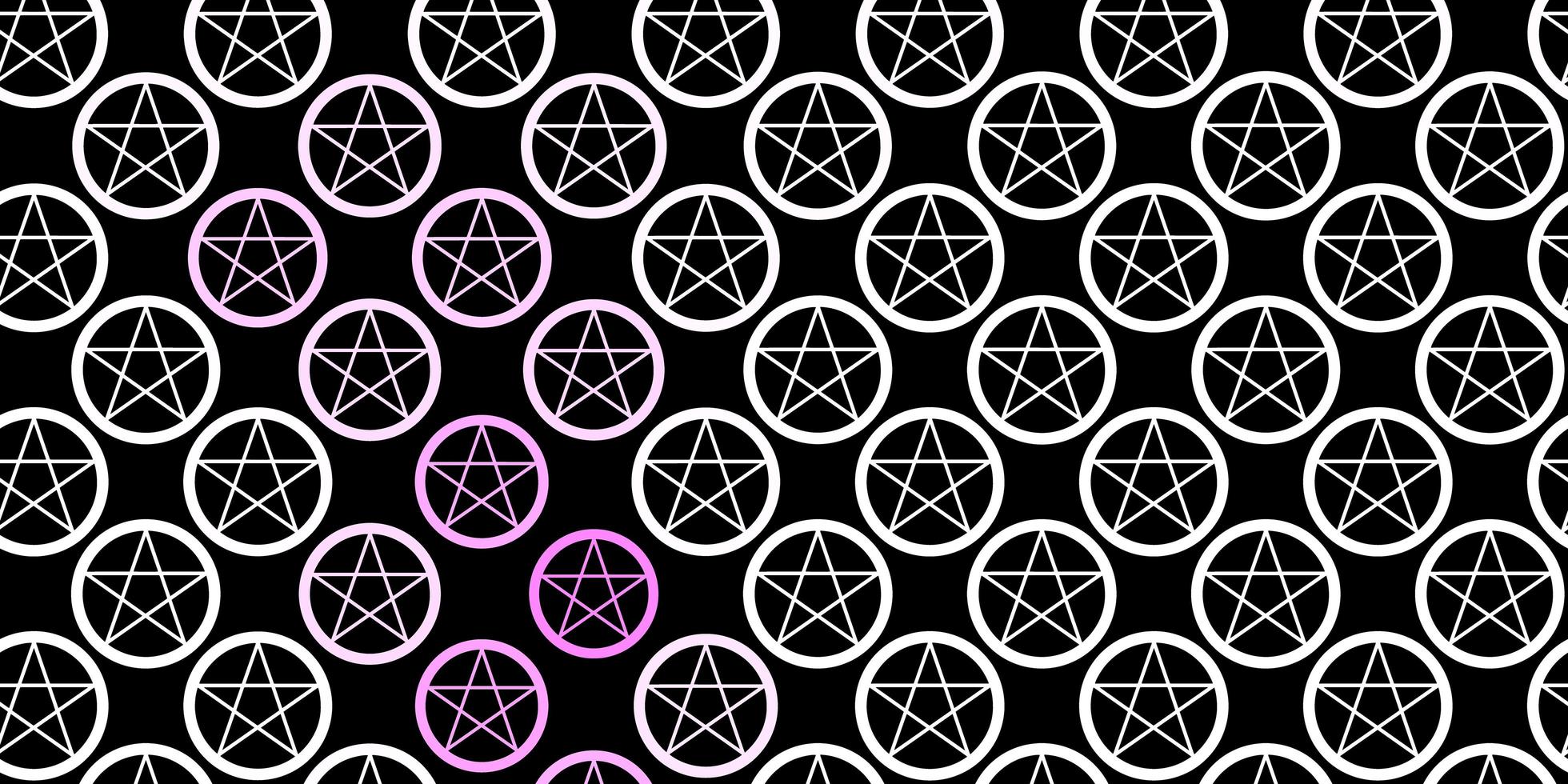 Dark Purple vector pattern with magic elements.