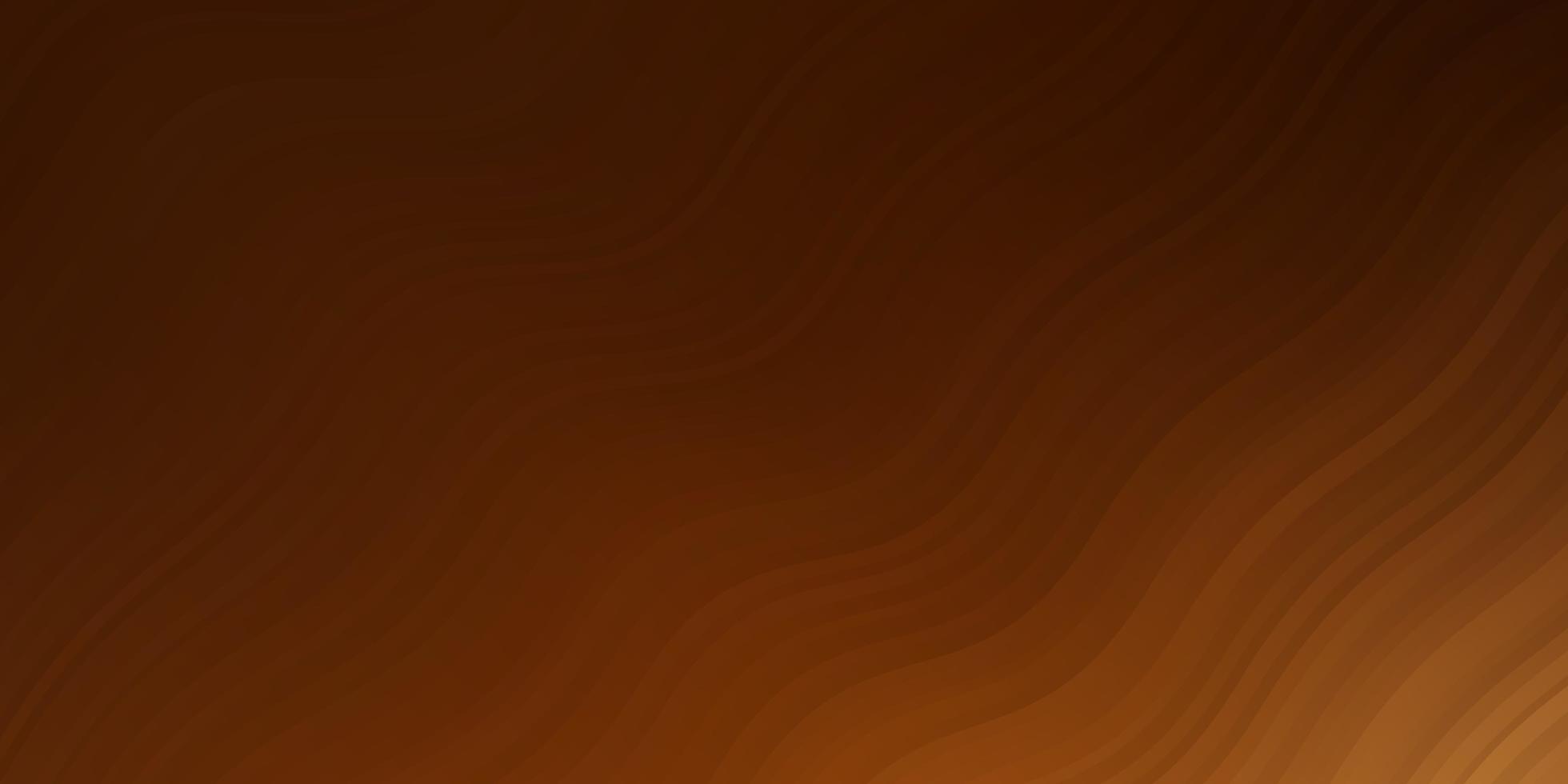 Dark Orange vector pattern with curves.