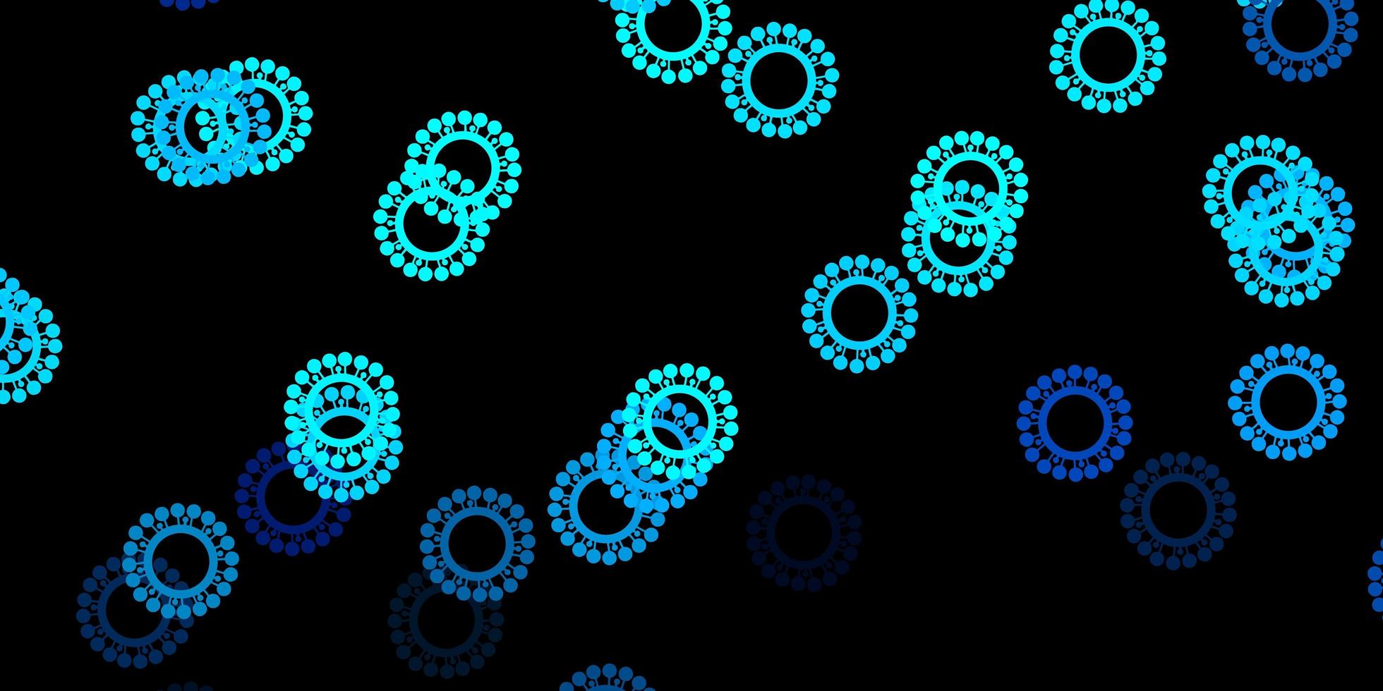 textura de vector azul oscuro con símbolos de enfermedades.