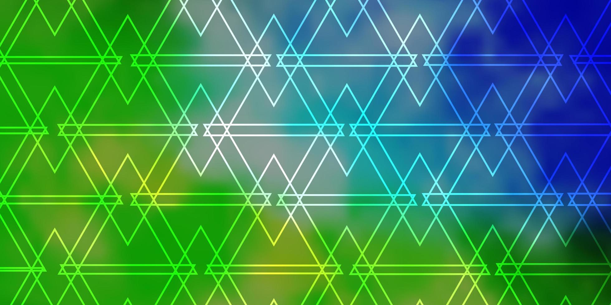 Light Blue, Green vector layout with lines, triangles.