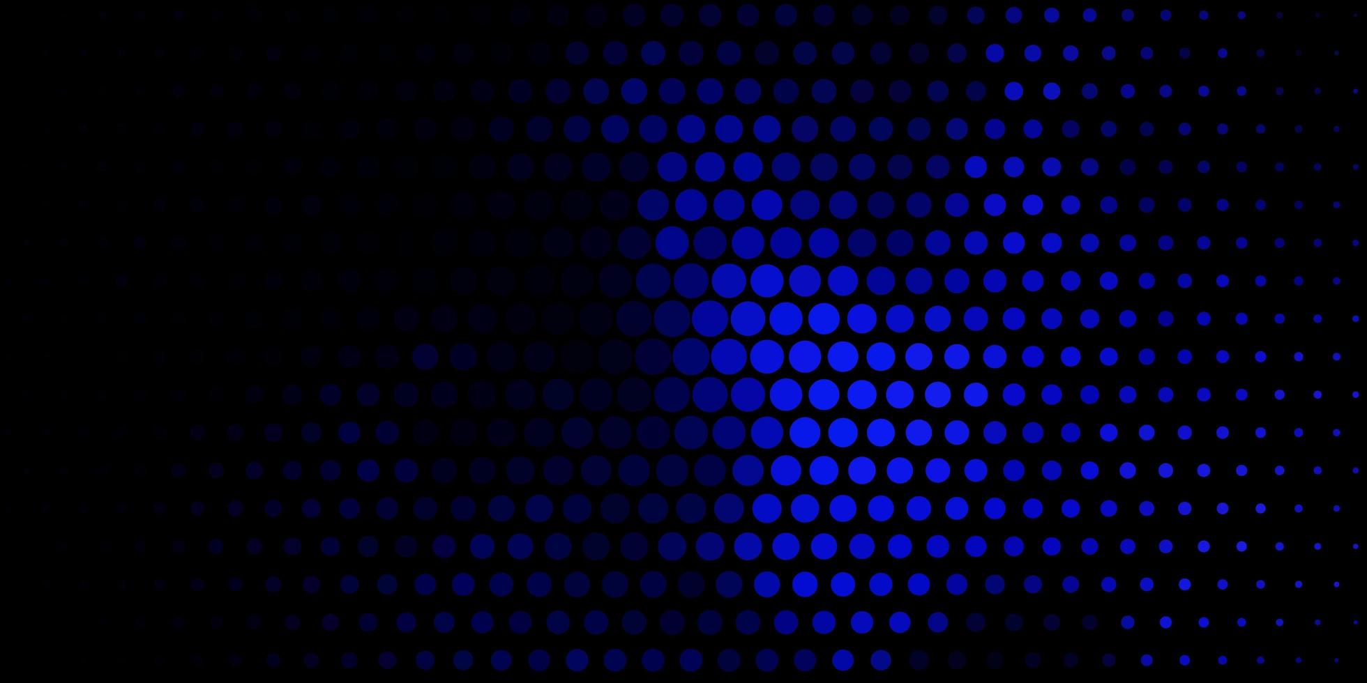 Dark BLUE vector background with circles.