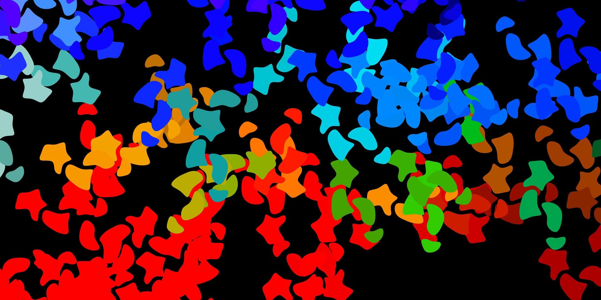 plantilla de vector multicolor oscuro con formas abstractas.