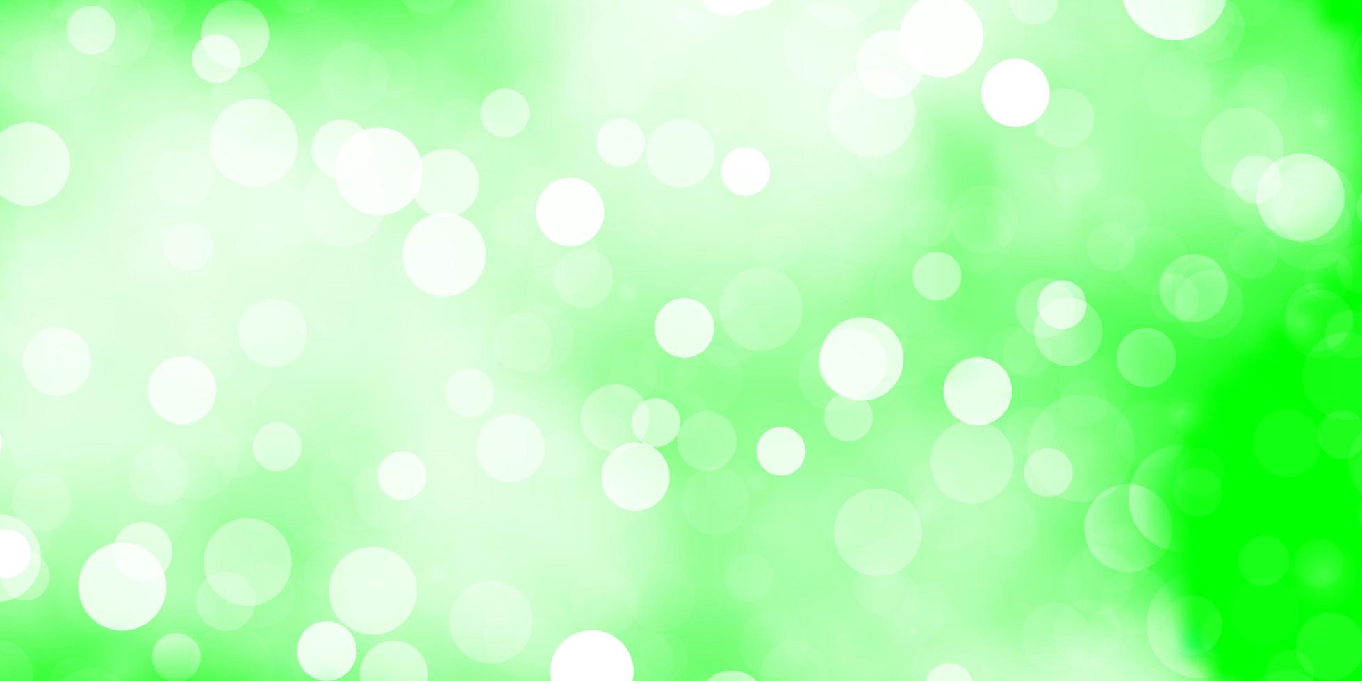 Light Green vector pattern with circles.