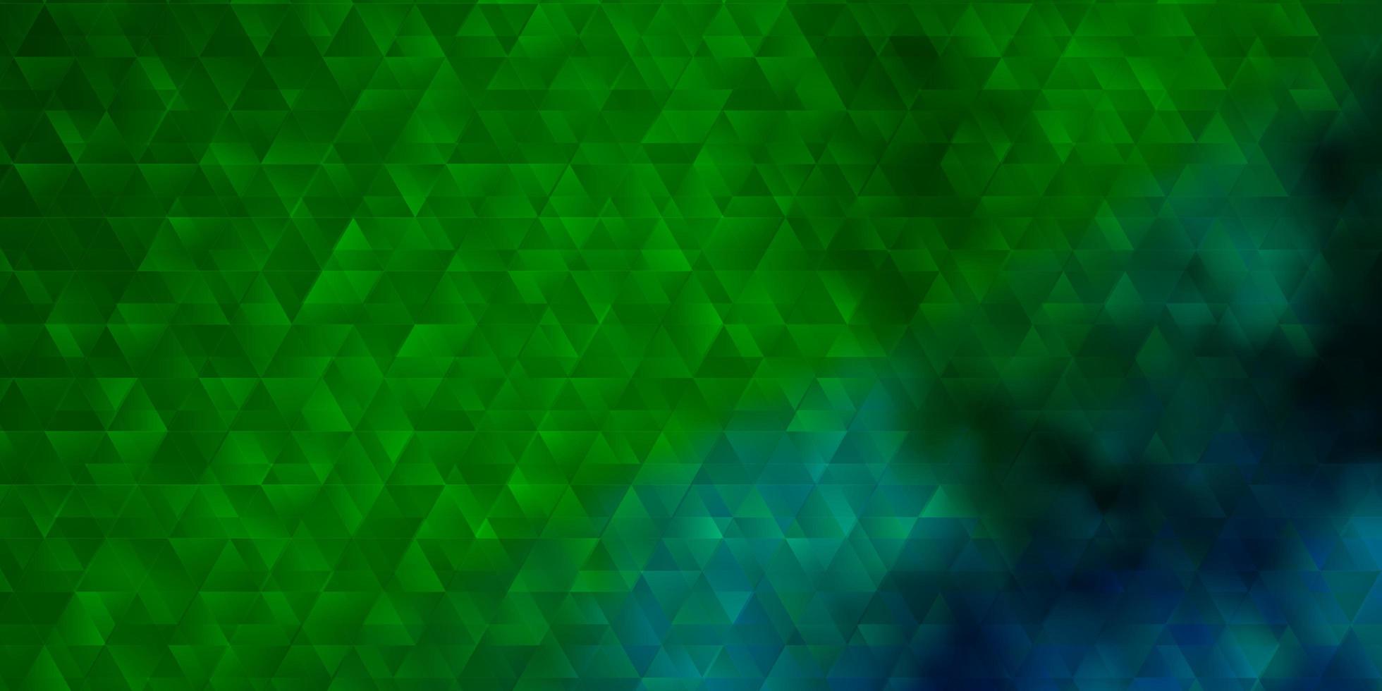 Light Blue, Green vector background with lines, triangles.