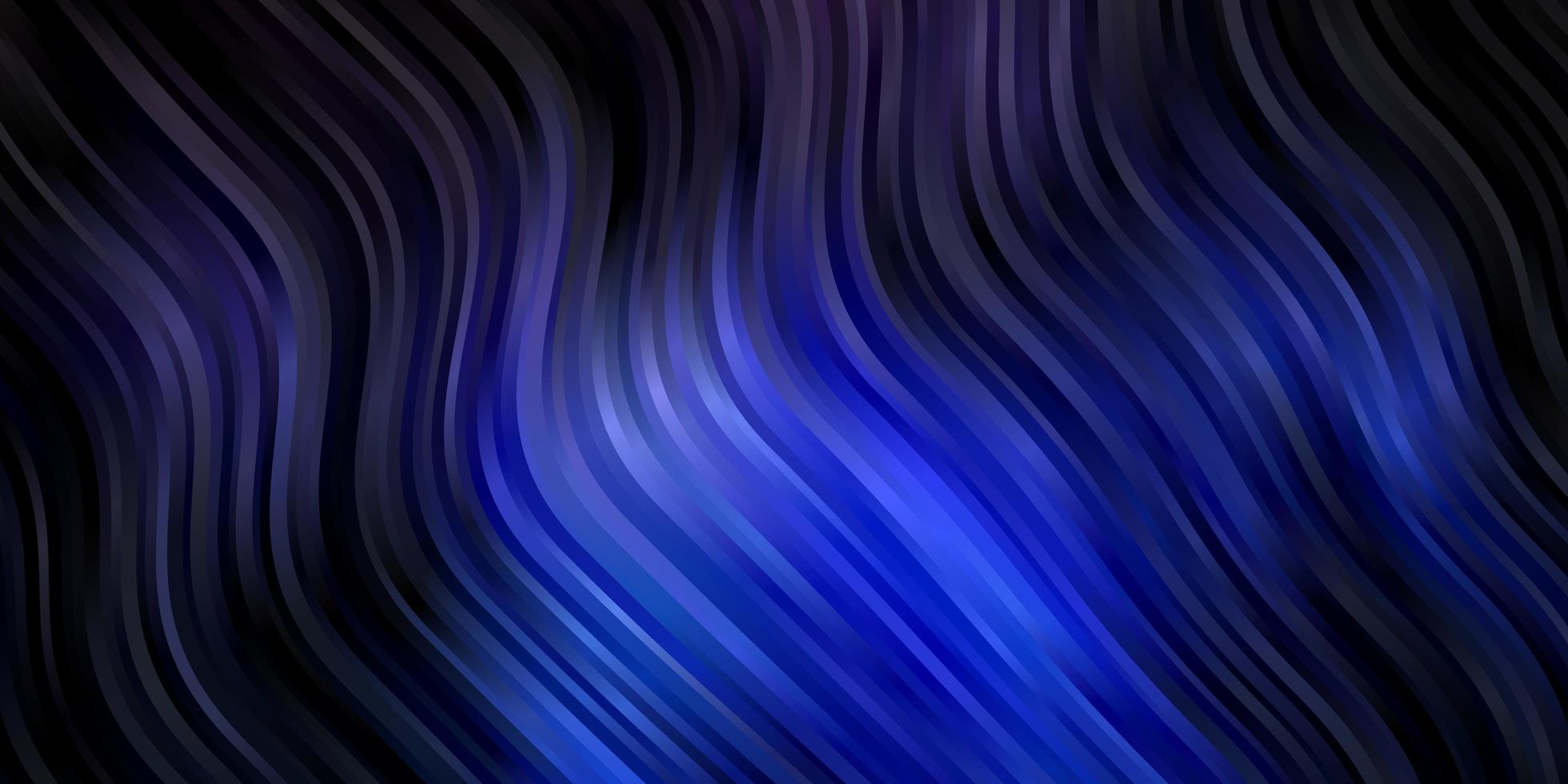 Telón de fondo de vector azul oscuro con curvas.