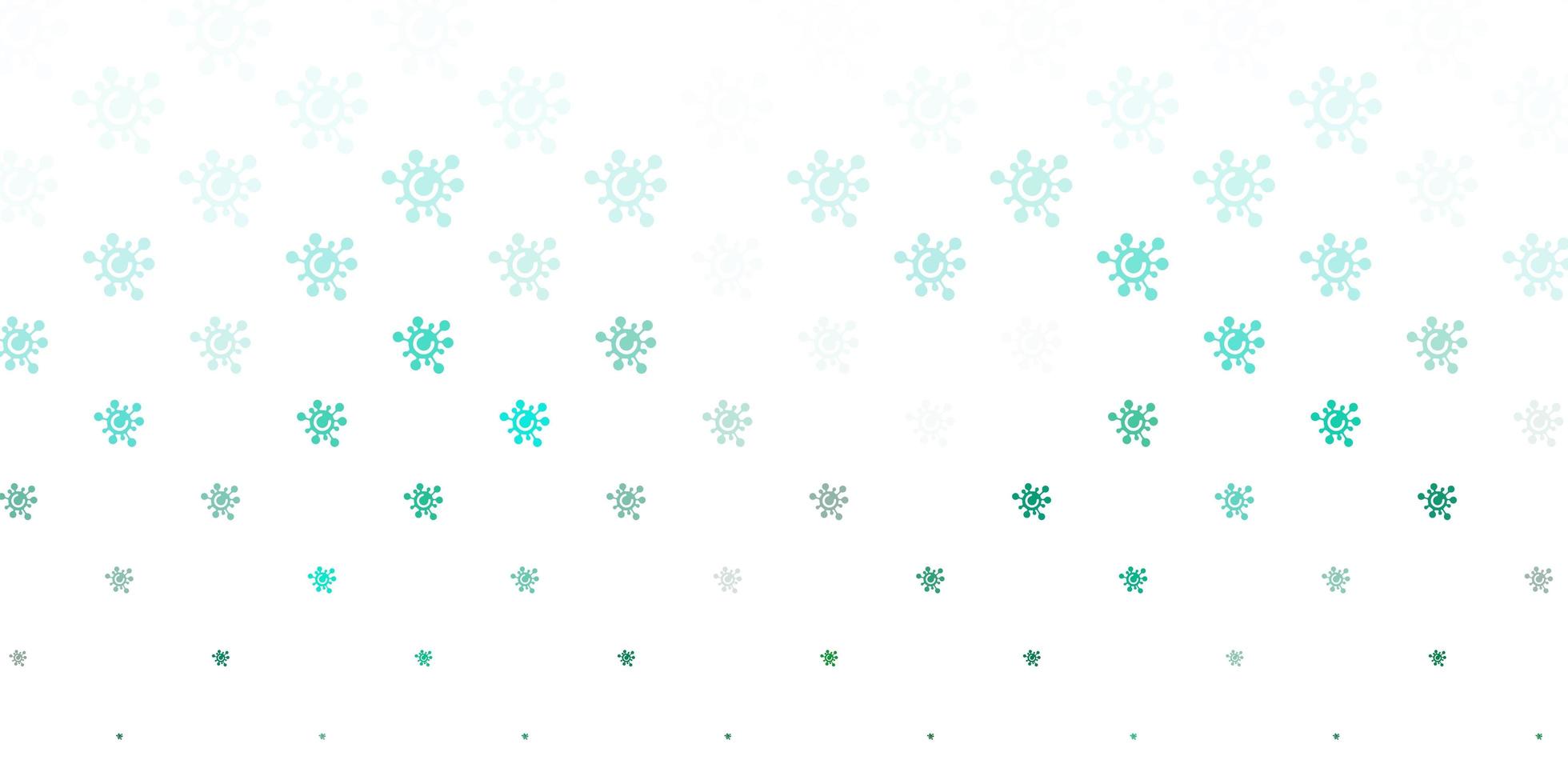 Light Green vector background with covid-19 symbols